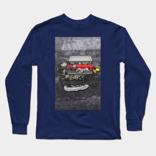 Subaru boxer engine EJ20 (with background) Long Sleeve T-Shirt